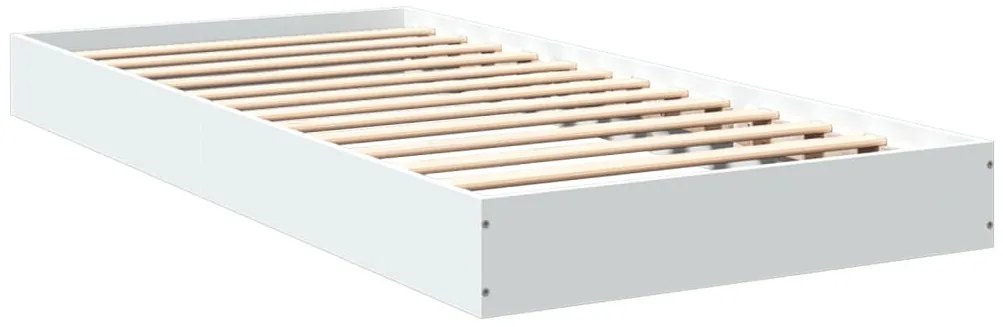 Estrutura de cama 75x190 cm derivados de madeira branco