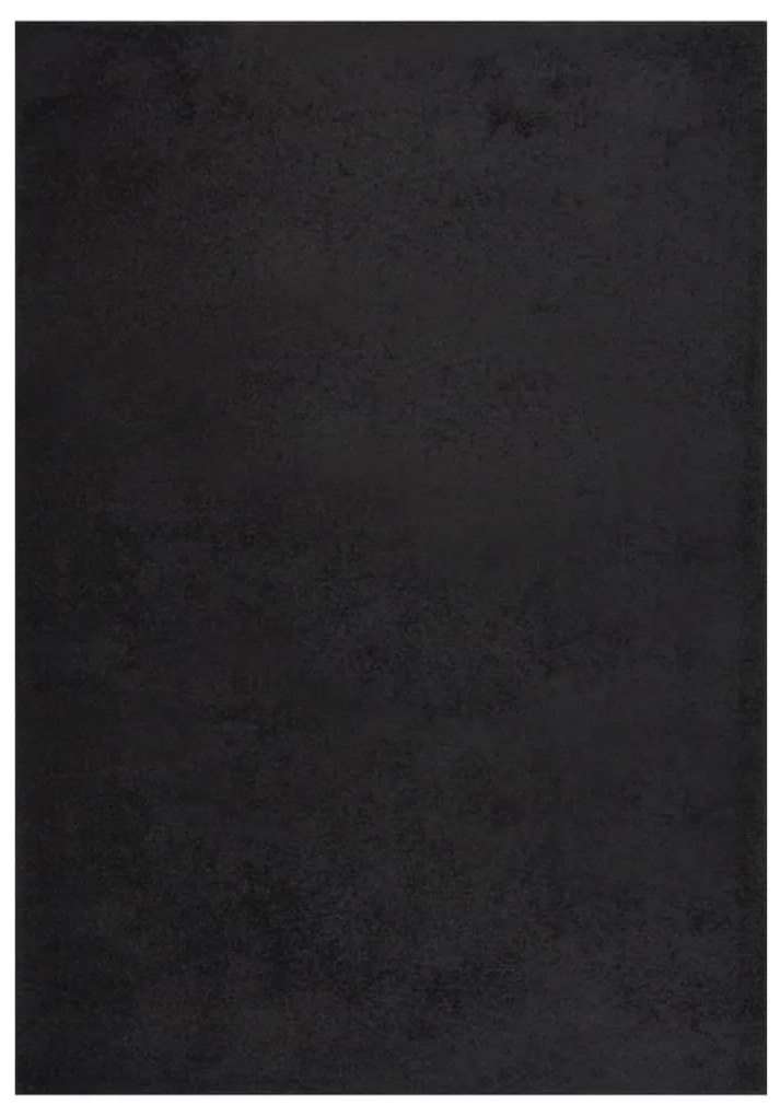vidaXL Tapete shaggy de pelo alto 140x200 cm preto
