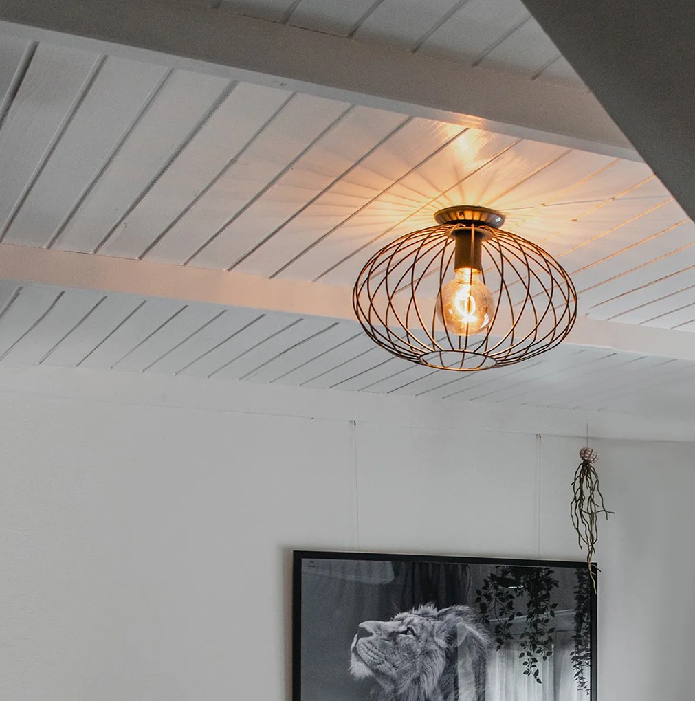 Candeeiro de Teto Inteligente Preto Incl. Wifi G95 - Margarita