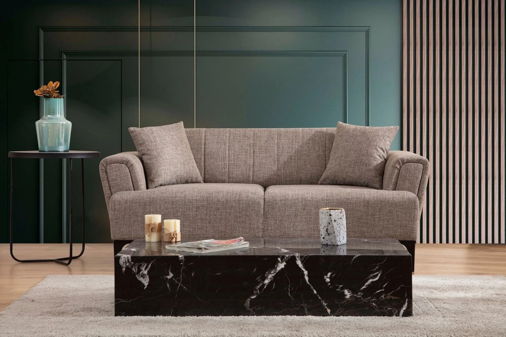 Sofá de 2 Lugares Hamlet – Castanho Claro – 180x95x77 cm