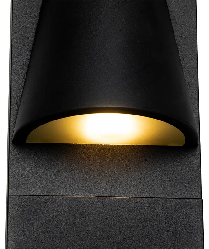 Candeeiro de pé para exterior industrial preto IP44 - Femke Industrial