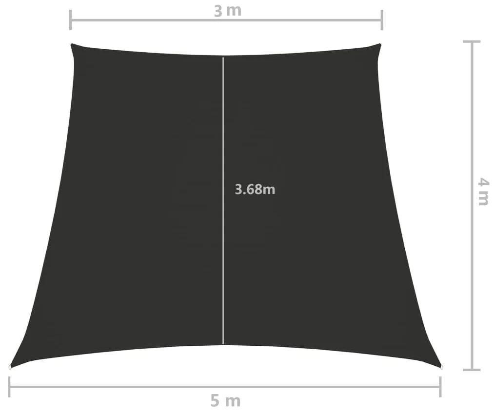 Para-sol estilo vela tecido oxford trapézio 3/5x4 m antracite