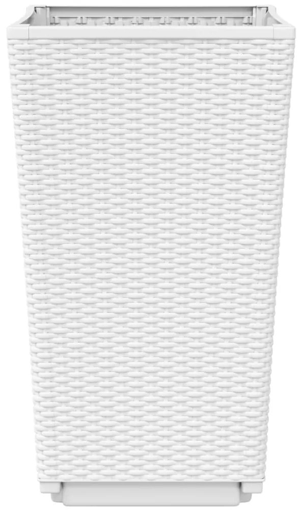 Vasos/floreiras 2 pcs 32,5x32,5x57 cm PP branco