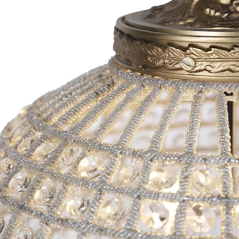 Candeeiro de suspensão Art Déco cristal 50cm dourado - Kasbah Art Deco,Clássico / Antigo