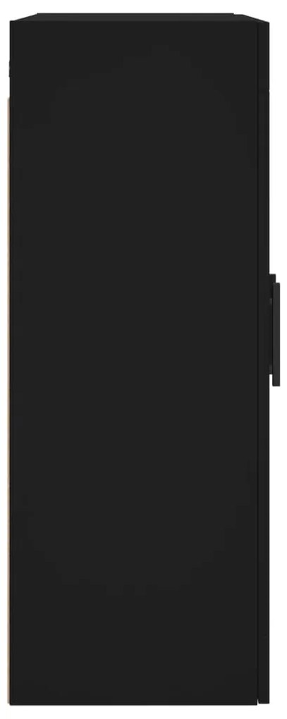 Móveis de parede 2 pcs derivados de madeira preto