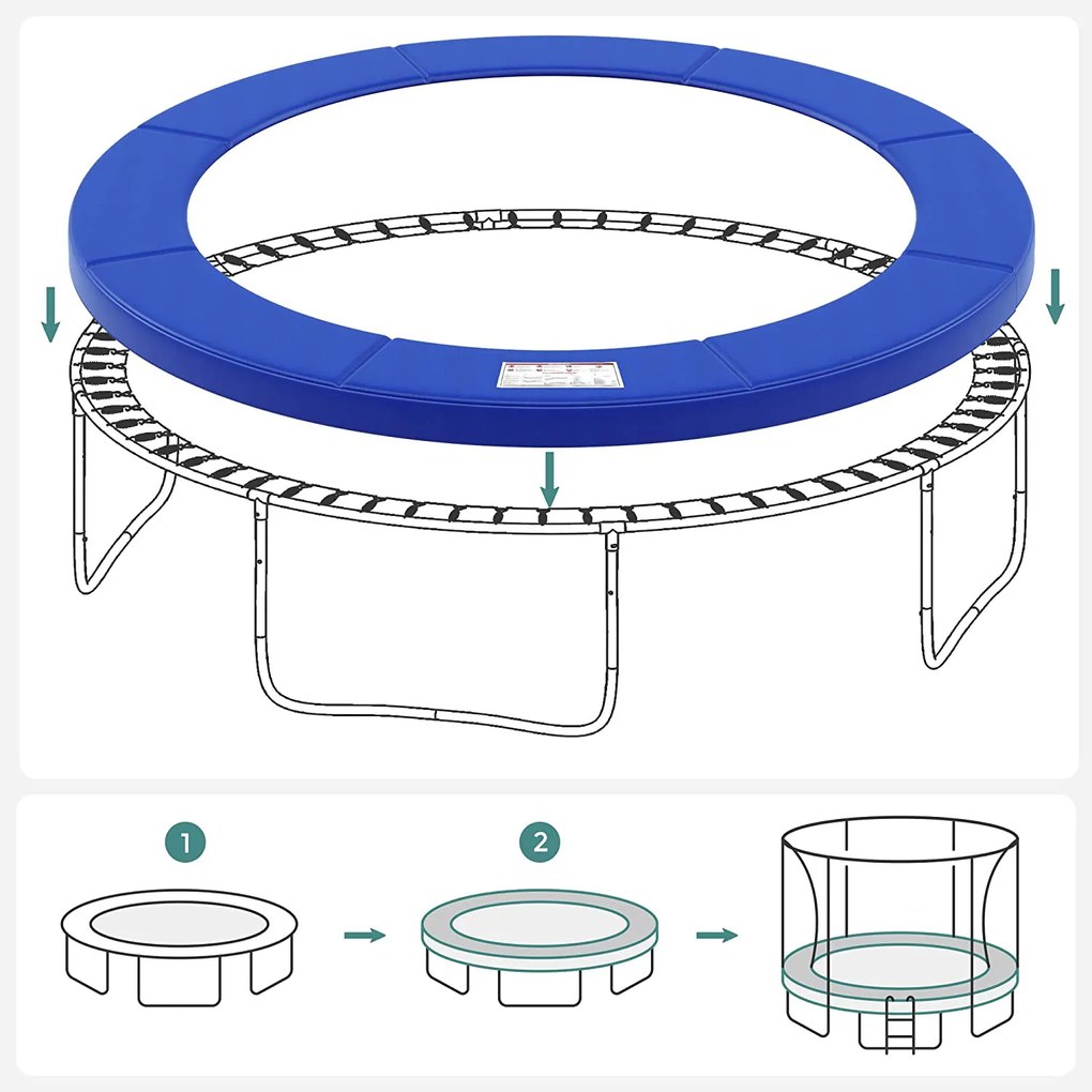 Rede de segurança para trampolins e cobertura dos bordos Ø 366 cm (TRAMPOLIM NÃO INCLUIDO) Azul