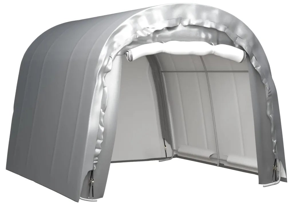 Tenda de armazenamento 300x300 cm aço cinzento