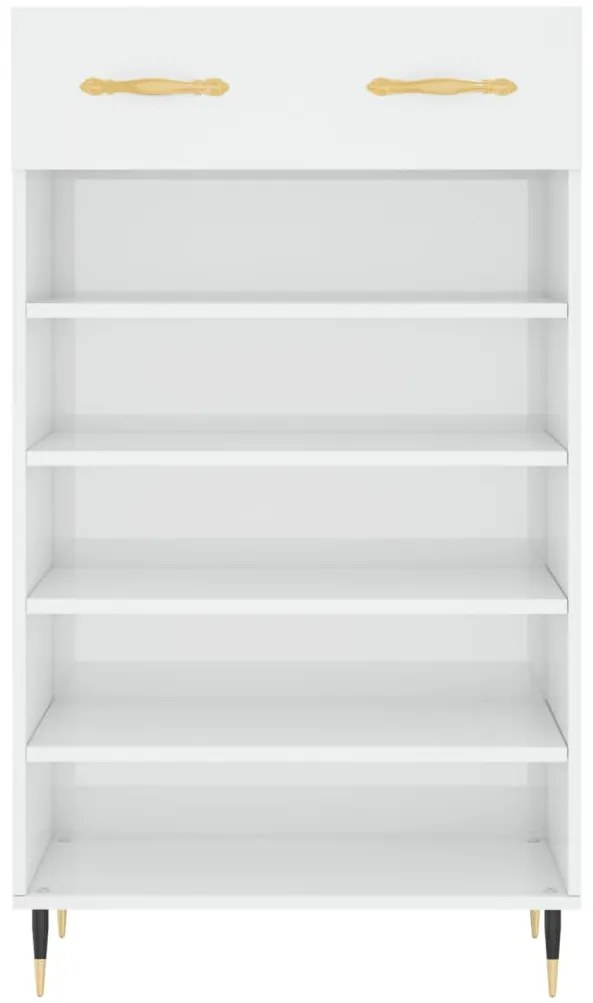 Sapateira 60x35x105 cm derivados de madeira branco brilhante