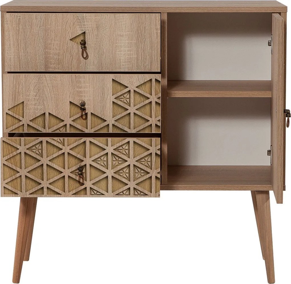Cômoda Verybox – Carvalho Sonoma – 90x90x40 cm