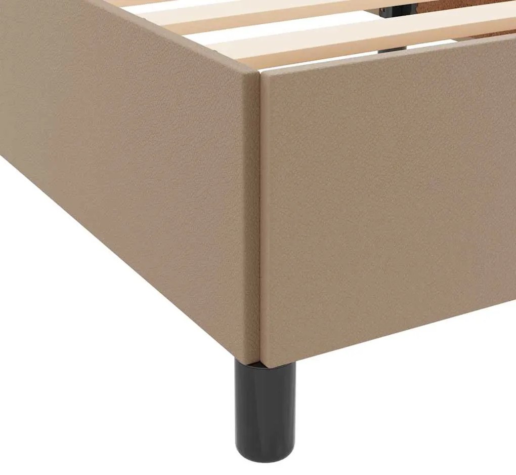 Estrutura de cama com colchão Cappuccino 140 x 190 cm