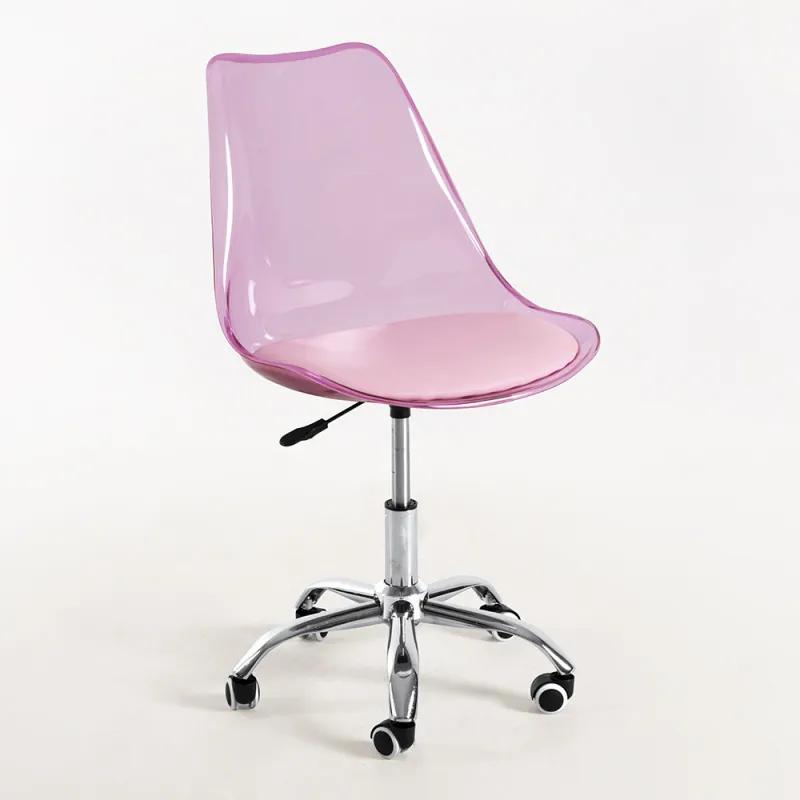 Cadeira Neo Transparente - Rosa