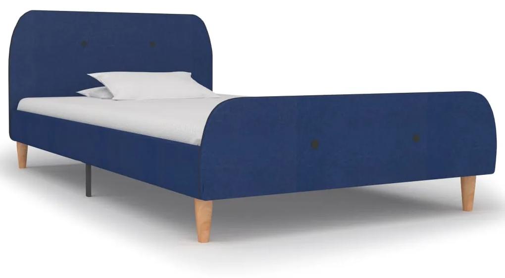 280926 vidaXL Estrutura de cama 90x200 cm tecido azul