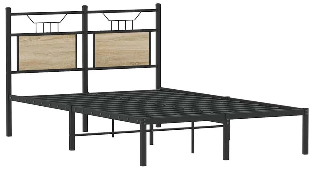 Estrutura cama s/ colchão derivados de madeira carvalho sonoma