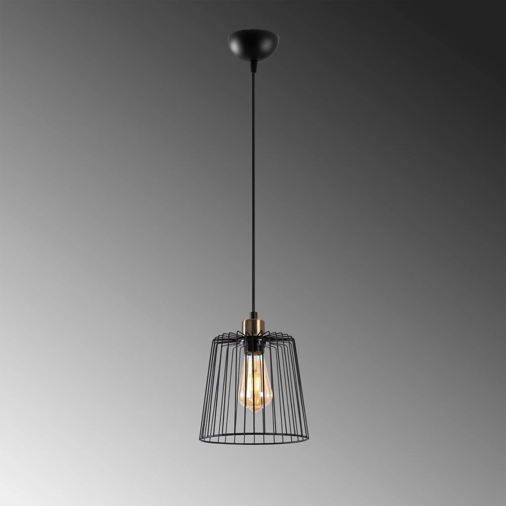Candeeiro de Teto Pirlo – Preto Antigo – 21 x 21 x 33 cm