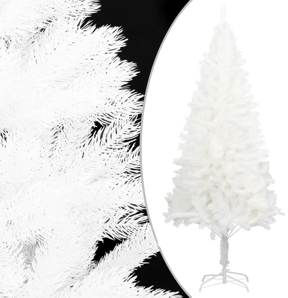 vidaXL Árvore de Natal artificial agulhas realistas 120 cm branco