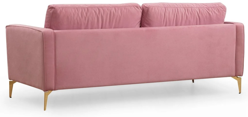 Sofá de 3 Lugares Rome – Rosa Empoeirado – 215 cm x 90 cm x 70 cm