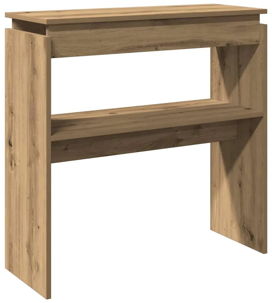 Mesa consola 80x30x80 cm derivados madeira carvalho artisiano
