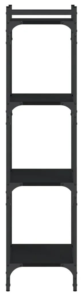 Estante c/ 4 prateleiras 40x30x120cm derivados de madeira preto