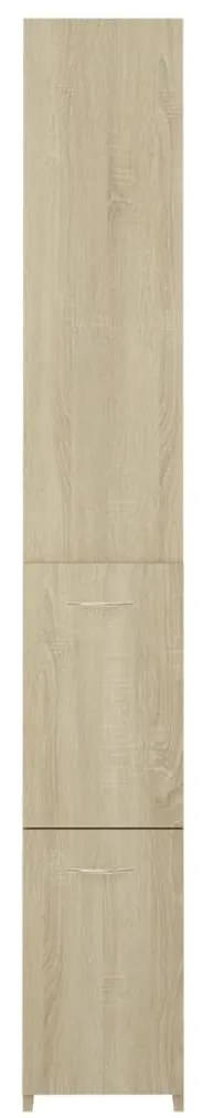 Armário WC 25x26,5x170 cm derivados de madeira carvalho sonoma