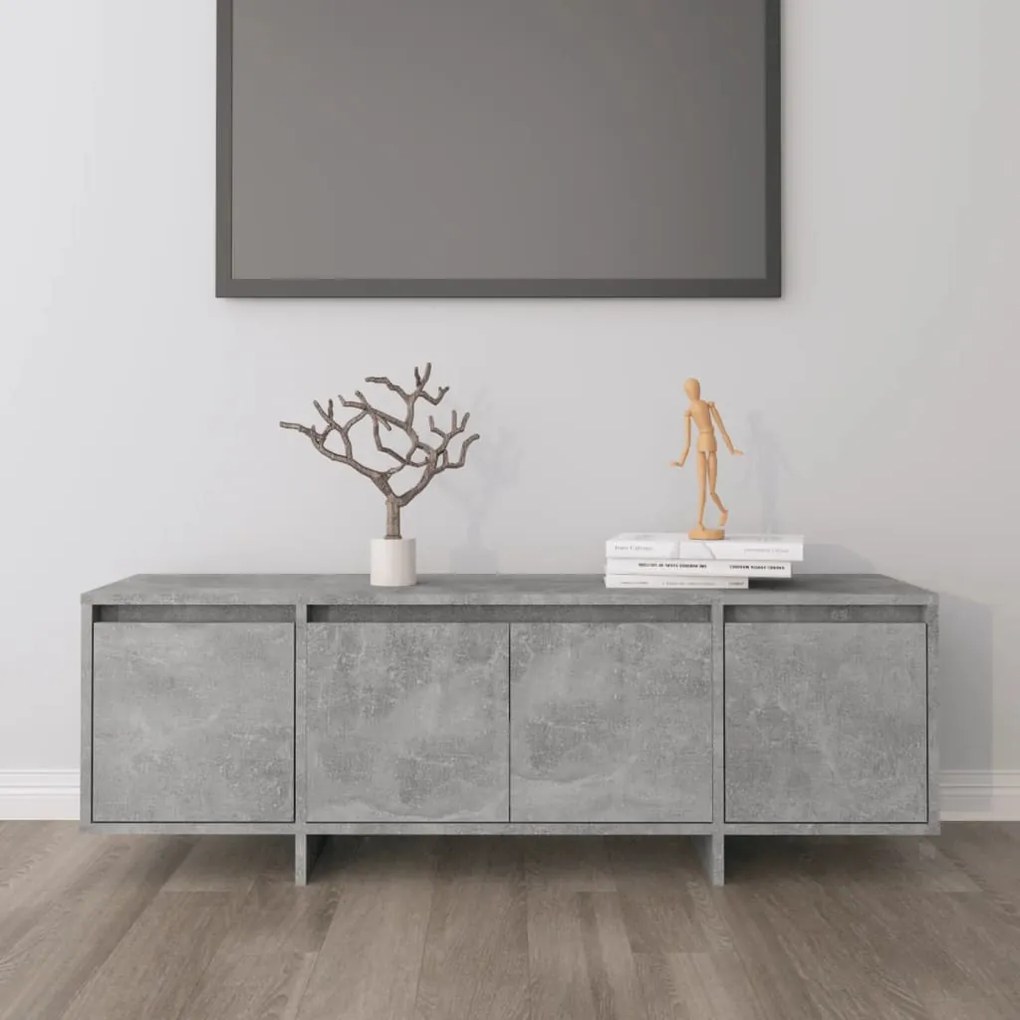 Móvel p/ TV 120x30x40,5cm derivados de madeira cinzento cimento