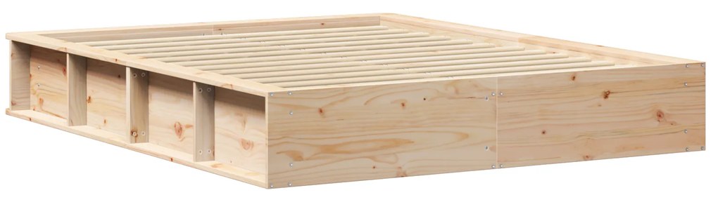 Cama com espaço pra guardar embaixo - 150 x 200 cm, madeira de pinho