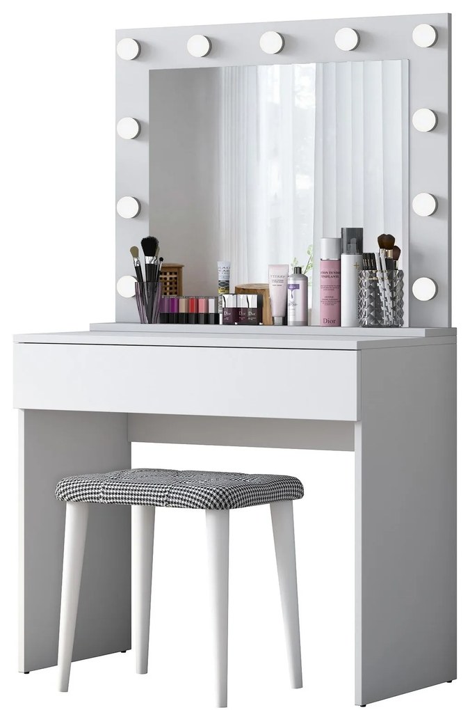 Mesa de Maquilhagem BJ121 – Branco – 90x76,8x45 cm