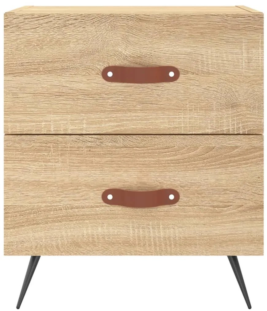 Mesas de cabeceira 2 pcs derivados de madeira carvalho sonoma