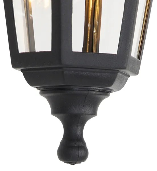 Candeeiro de suspensão para exterior preto - New Haven