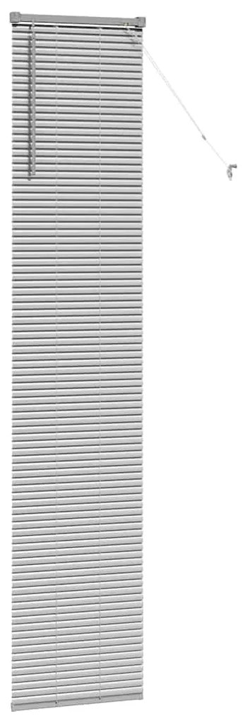 Persiana de Janela com cortinas Outros Manual Prata 80 x 130 cm Alumín
