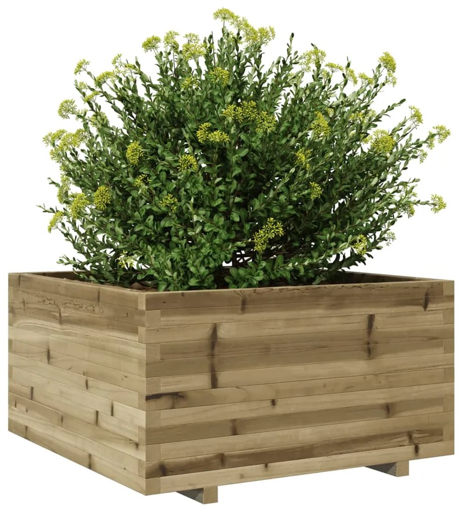 Vaso/floreira de jardim 90x90x49,5 cm madeira pinho impregnada