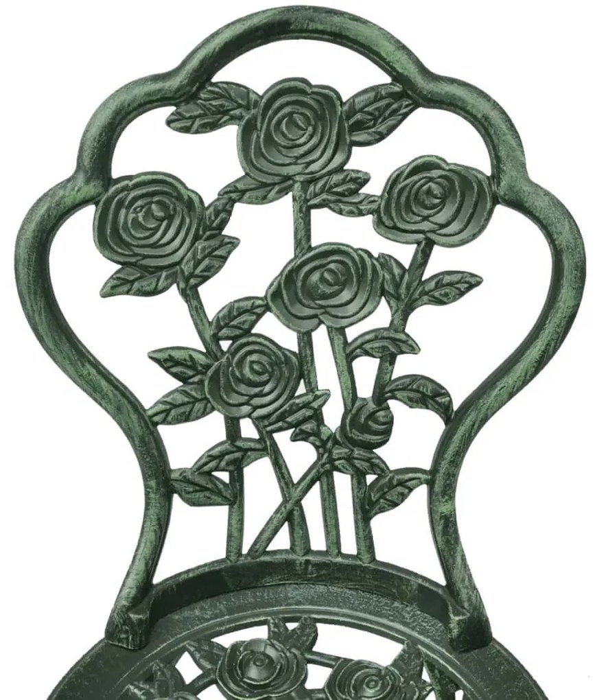 3 pcs conjunto bistrô alumínio fundido verde