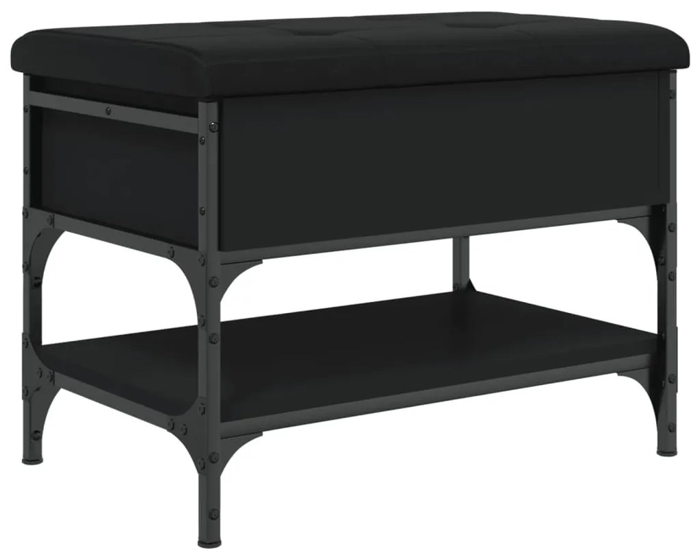 Banco sapateira 62x42x45 cm derivados de madeira preto