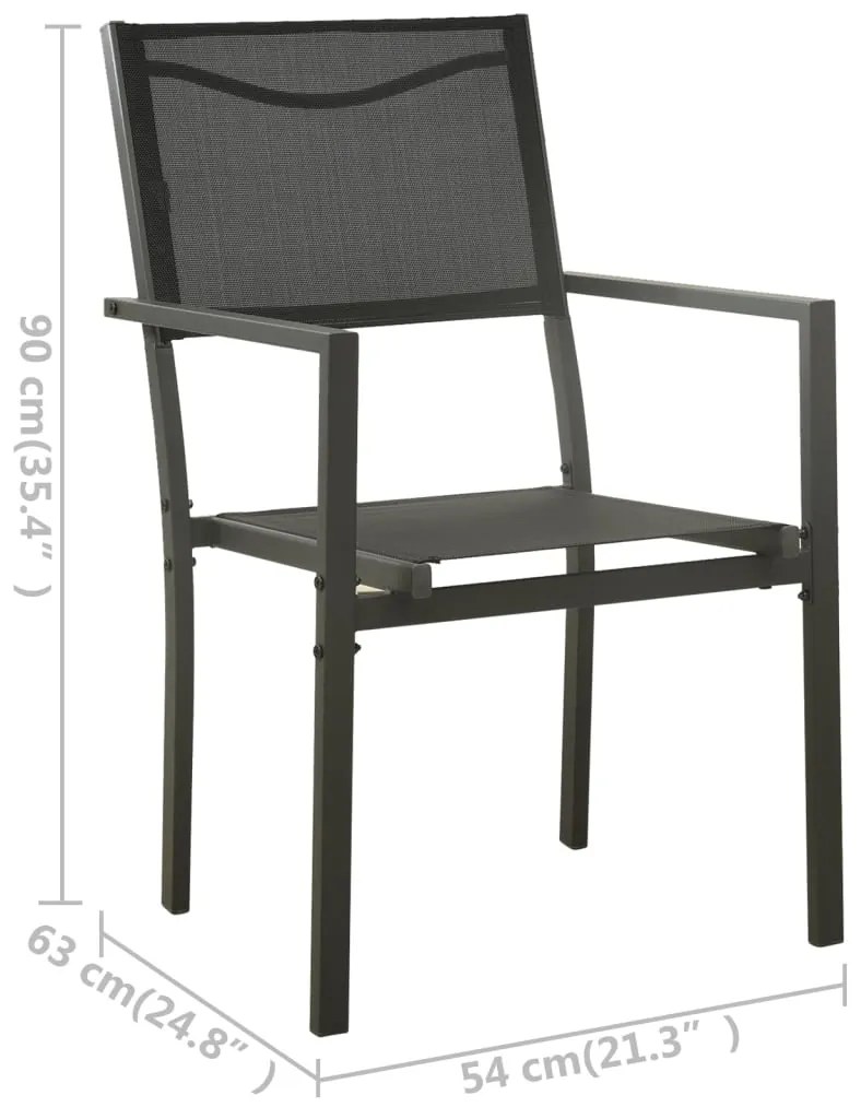 3 pcs conjunto de jantar para exterior aço