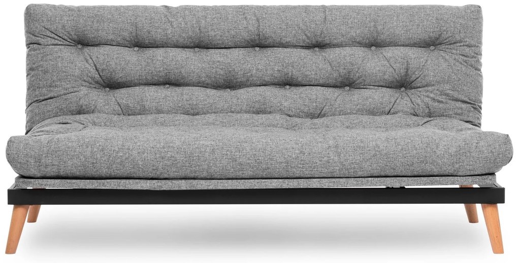 Sofá-cama de 3 Lugares Saki – Cinzento Claro – 185x82x92 cm