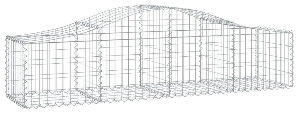 Cestos gabião arqueados 11pcs 200x50x40/60 cm ferro galvanizado