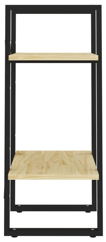 Estante com 2 prateleiras 40x30x70 cm pinho maciço castanho