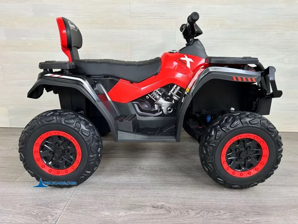Moto 4 Eléctrica para crianças XT-SPEED 24V, 4x4, Rodas de borracha, Assento em couro sintético Vermelha