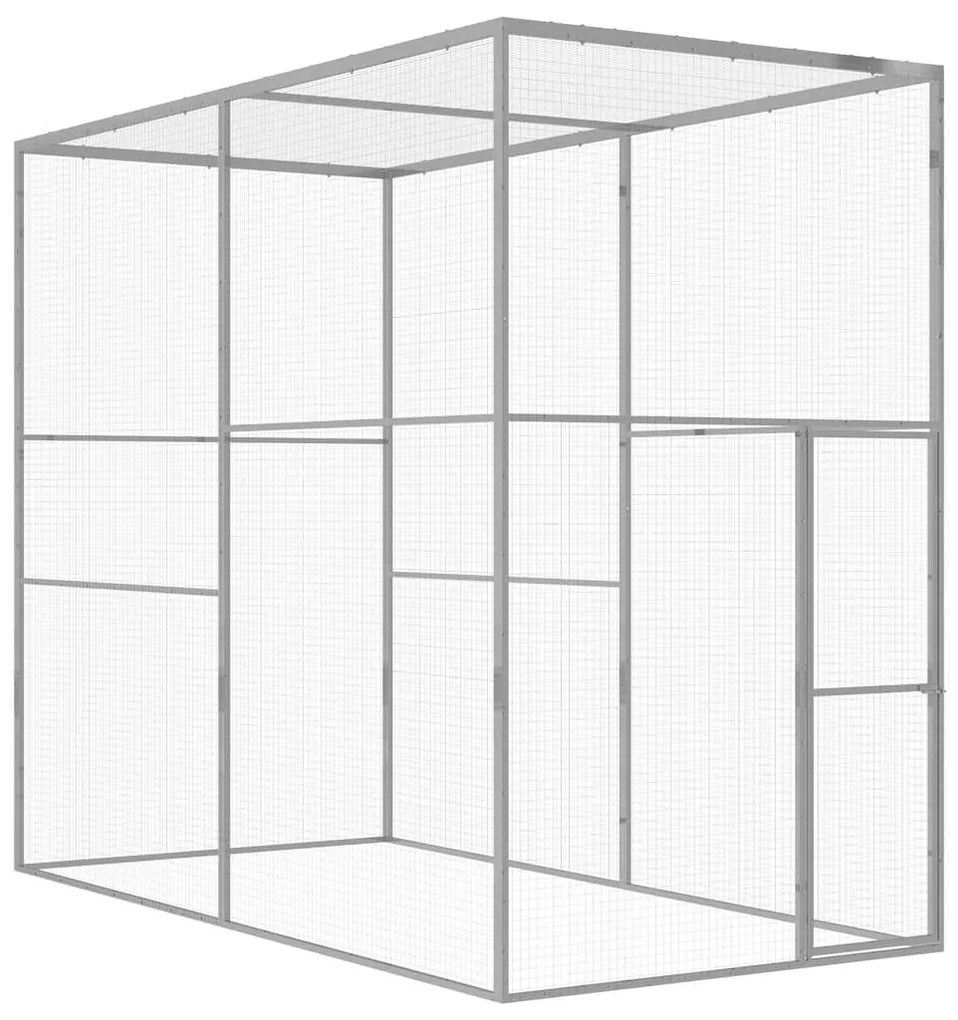 Jaula para gatos 3x1,5x2,5 m aço galvanizado