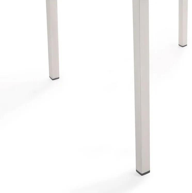 Conjunto de mesa com tampo triplo vidro temperado 180 x 90 cm e 6 cadeiras brancas GROSSETO Beliani