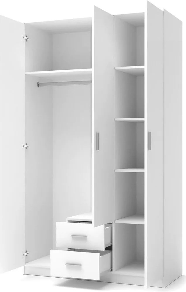 Roupeiro Cirveso 119, Carvalho sonoma, 205x120x52cm, 97.6 kg, Portas para roupeiro: Com dobradiças, Número de prateleiras: 5, Número de prateleiras: 5