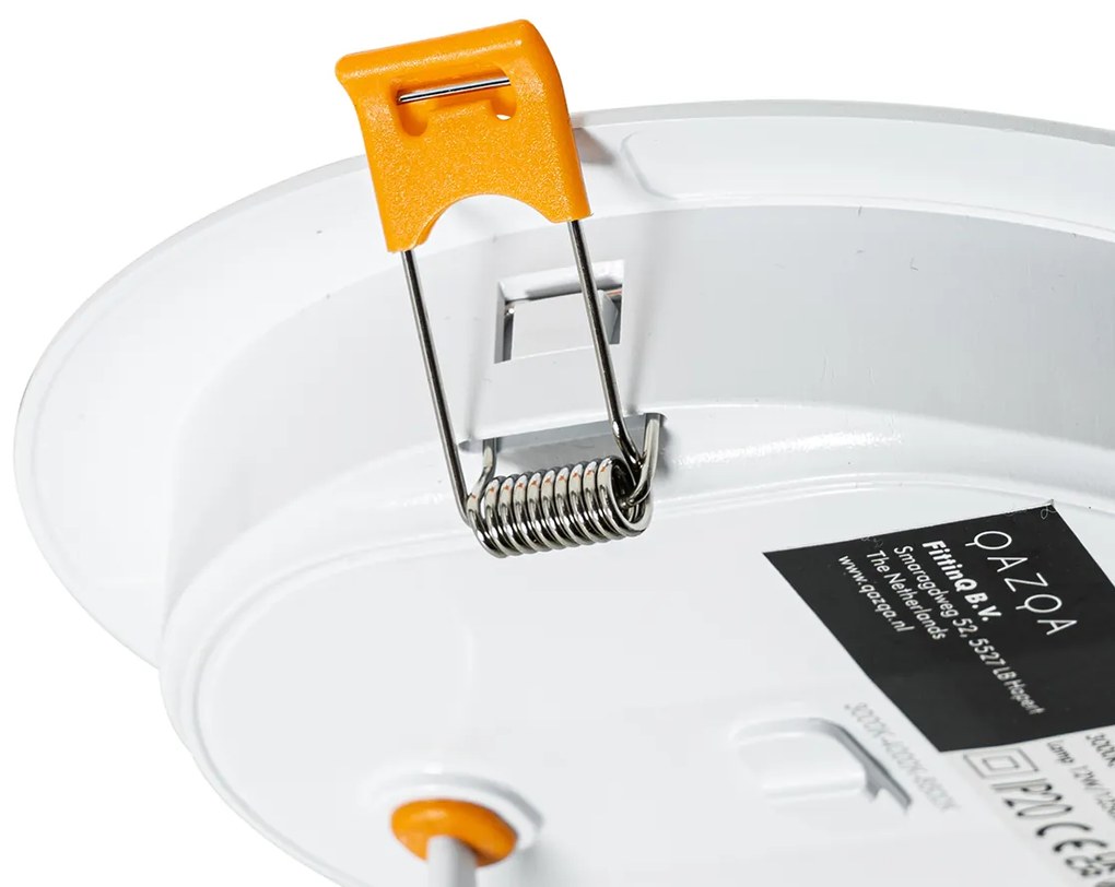 Conjunto de 6 focos embutidos brancos 14,5cm Incl. LED ajustável em Kelvin com interruptor DIP - Stephanie Moderno