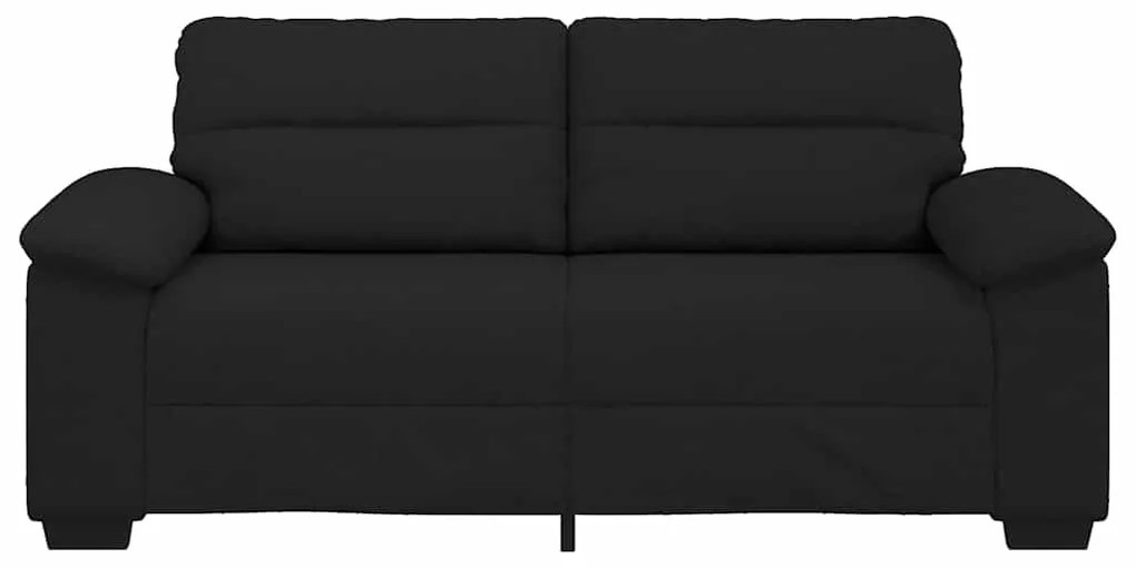 Sofá de 2 lugares tecido 140 cm preto