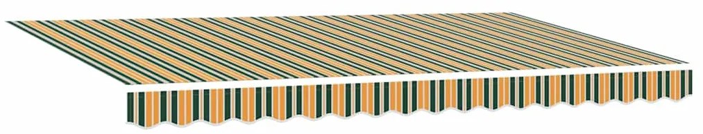 Toldo Retrátil Manual Verde e Amarelo e Branco