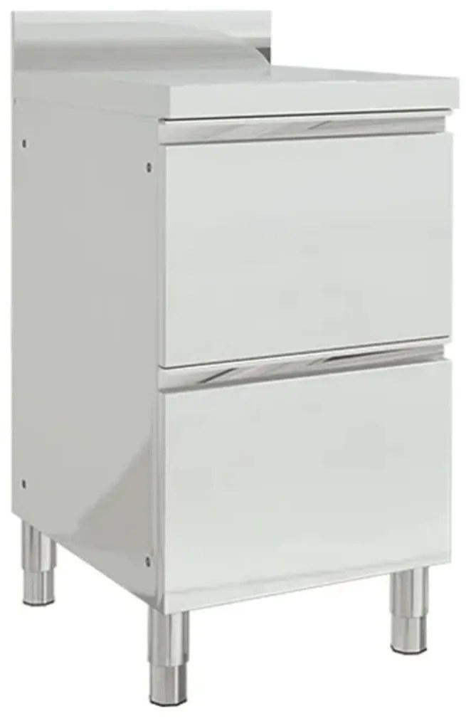 Armários p/ cozinha comercial c/ 2 gavetas 2 pcs aço inoxidável