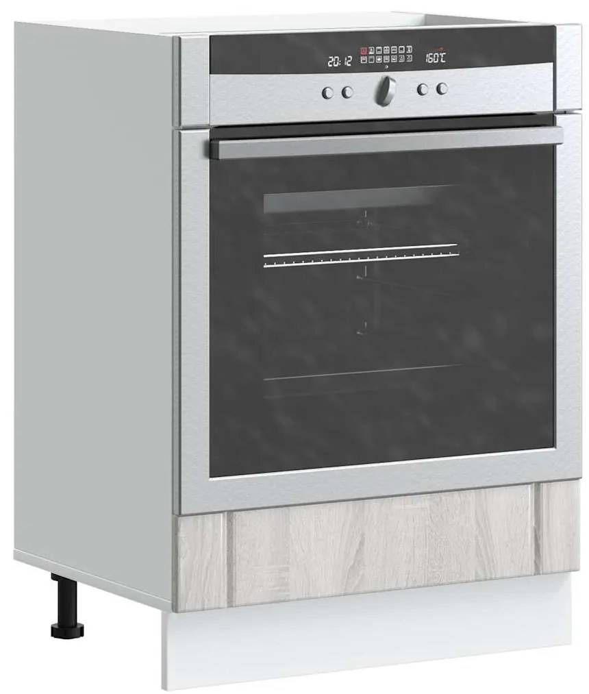 vidaXL Armário Forno Lucca derivados de madeira cinzento sonoma