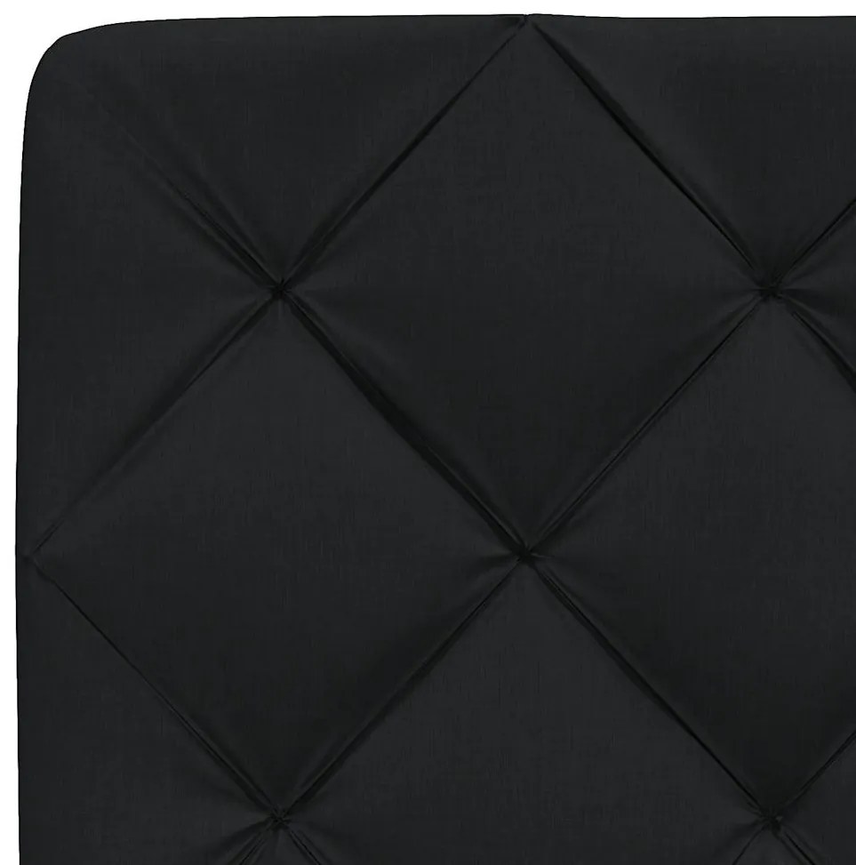 Cama com colchão 140x200 cm tecido preto
