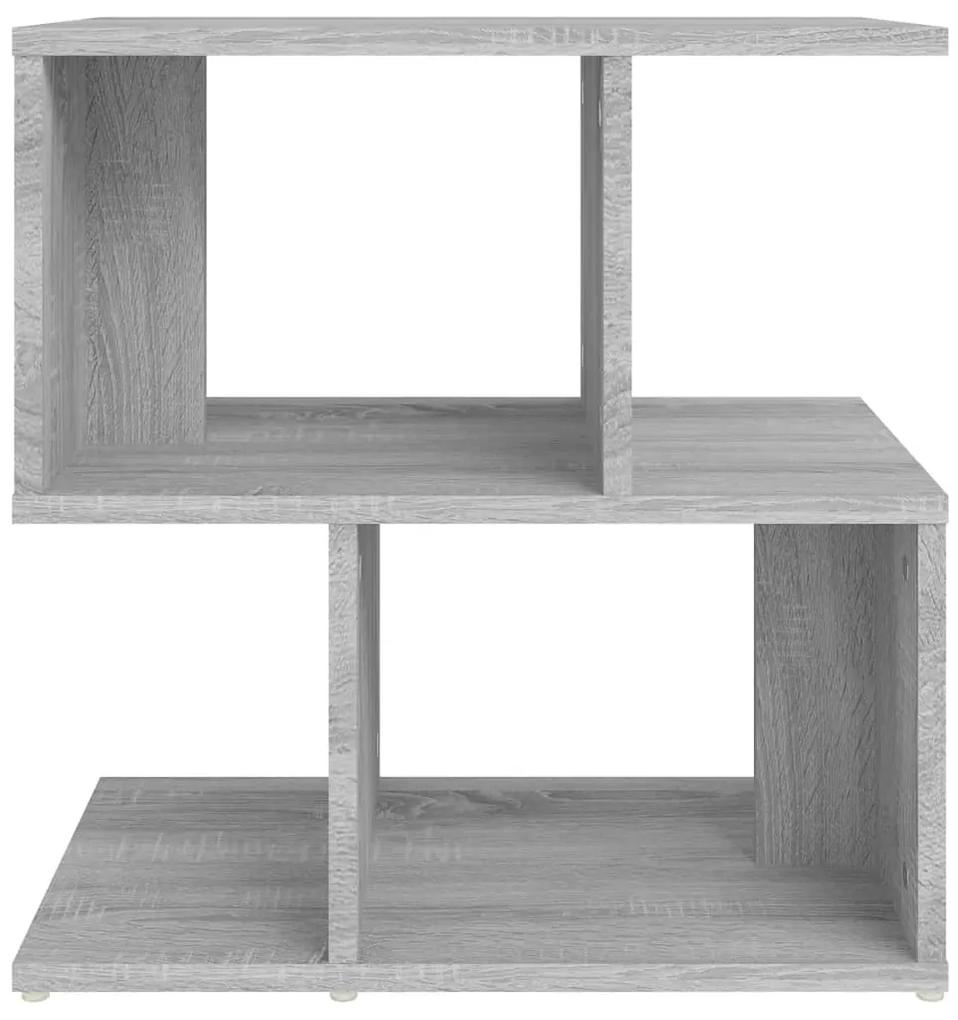 Mesa cabeceira 2pcs 50x30x51,5cm deriv. madeira cinzento sonoma