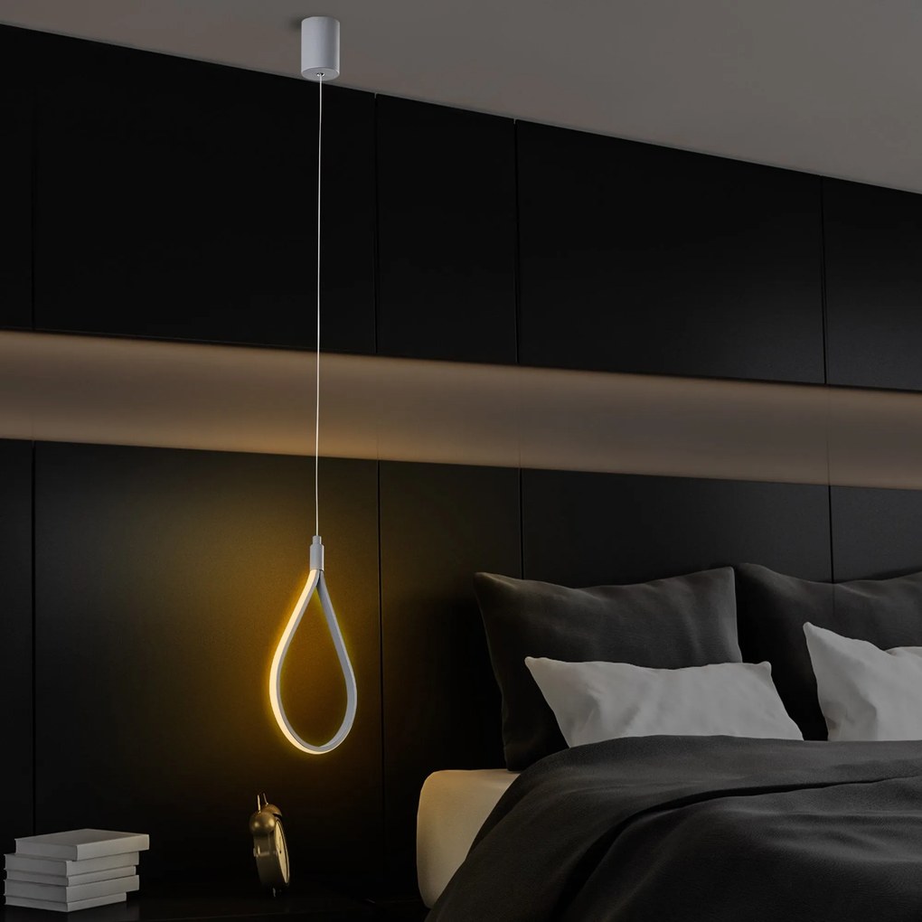 Candeeiro de Teto Damla – Cinzento – 23 cm x 50-100 cm x 10 cm