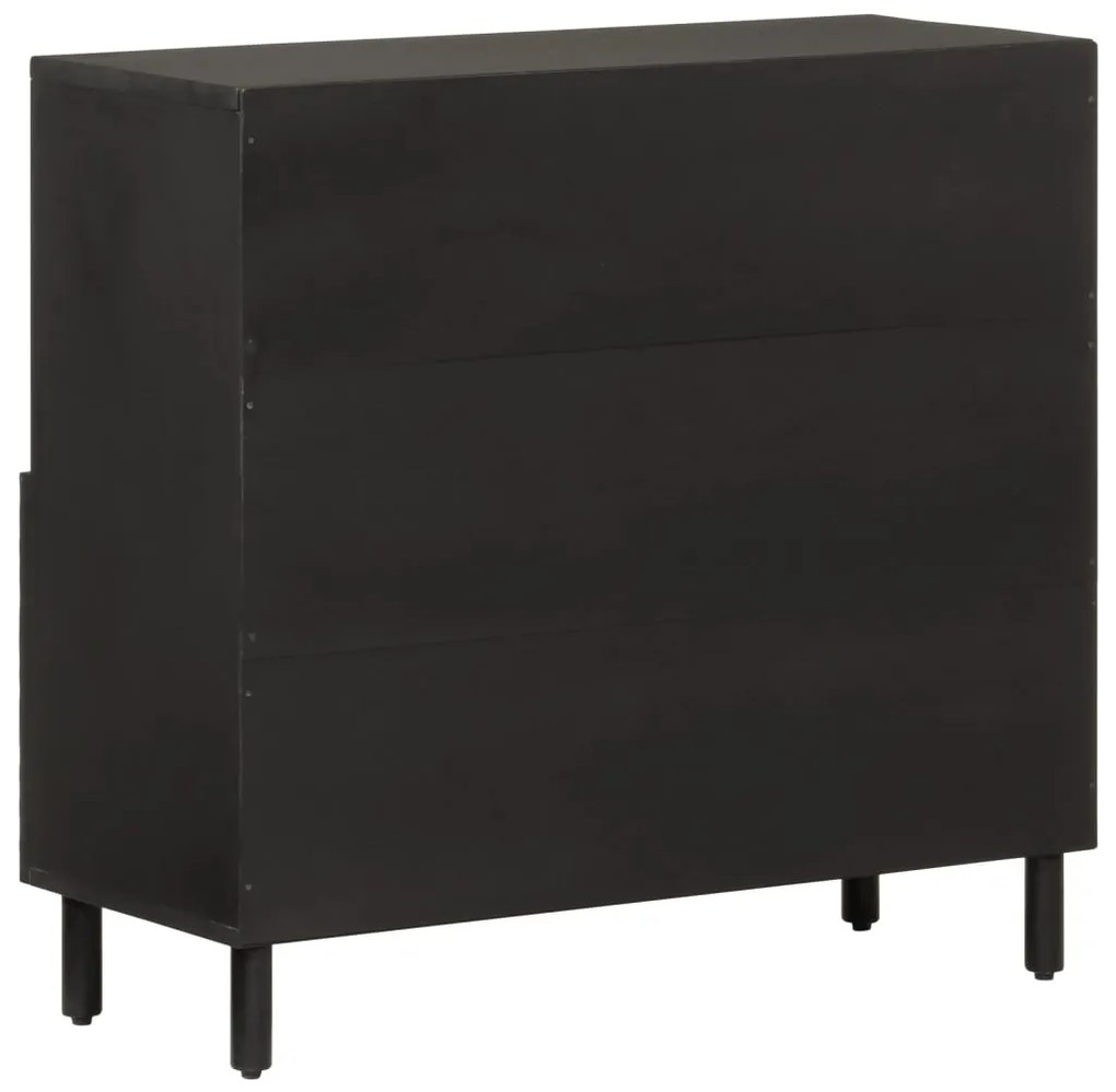 Móvel de apoio 80x33x75 cm madeira de mangueira maciça preto