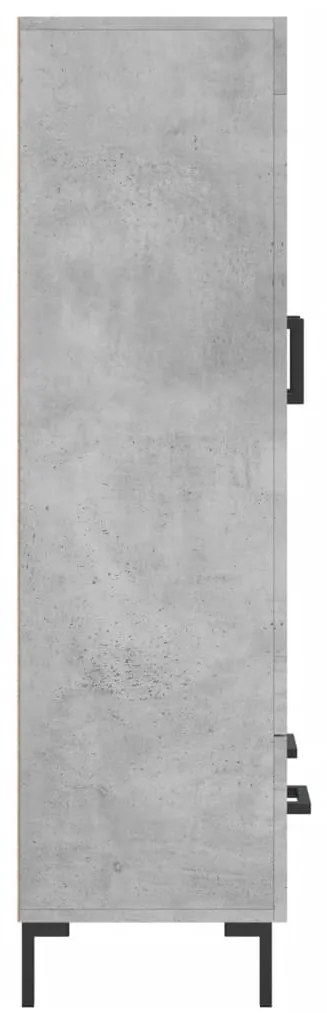 Aparador alto 69,5x31x115 cm derivados de madeira cinza-cimento